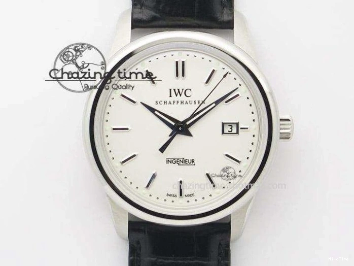 MIROTIME 0409 Pilot Chrono SS IW387809 ZF 1:1 Best Edition Silver Dial Blue Numbers On Blue Leather Strap A Lightweight 7263